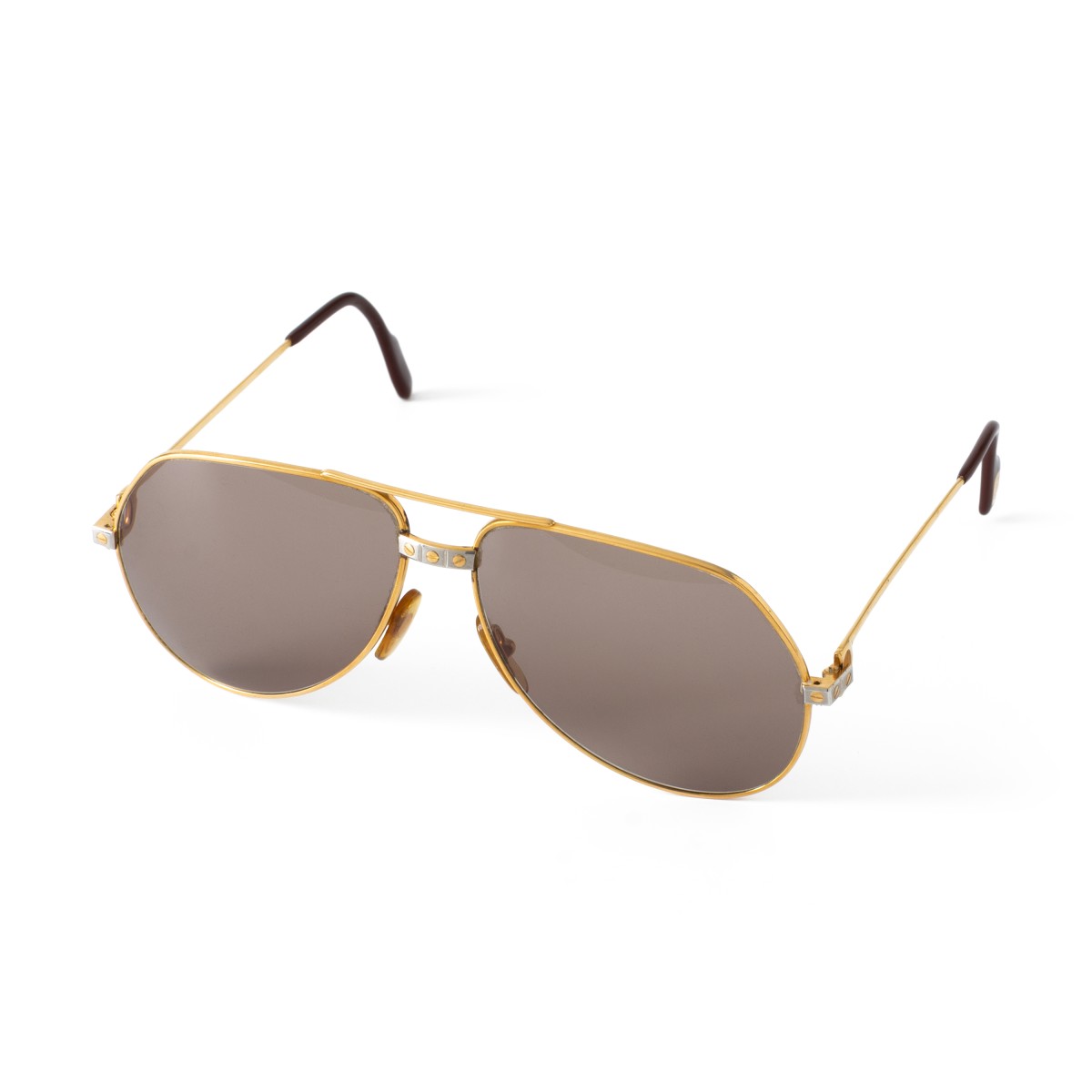Goudwisselkantoor auction: Cartier Vendome Santos sunglasses gold plated