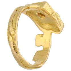 Helga Kordt 18K geelgouden design ring bezet met diamant