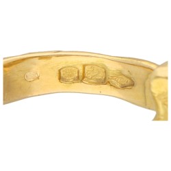 Helga Kordt 18K geelgouden design ring bezet met diamant