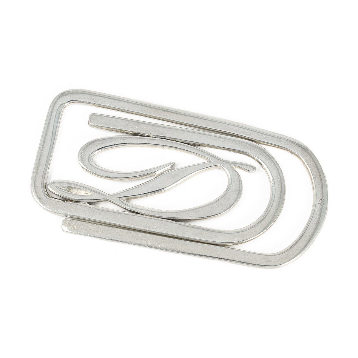 Goudwisselkantoor auction: S.T. Dupont - D-Logo - Geldclip - Zilver