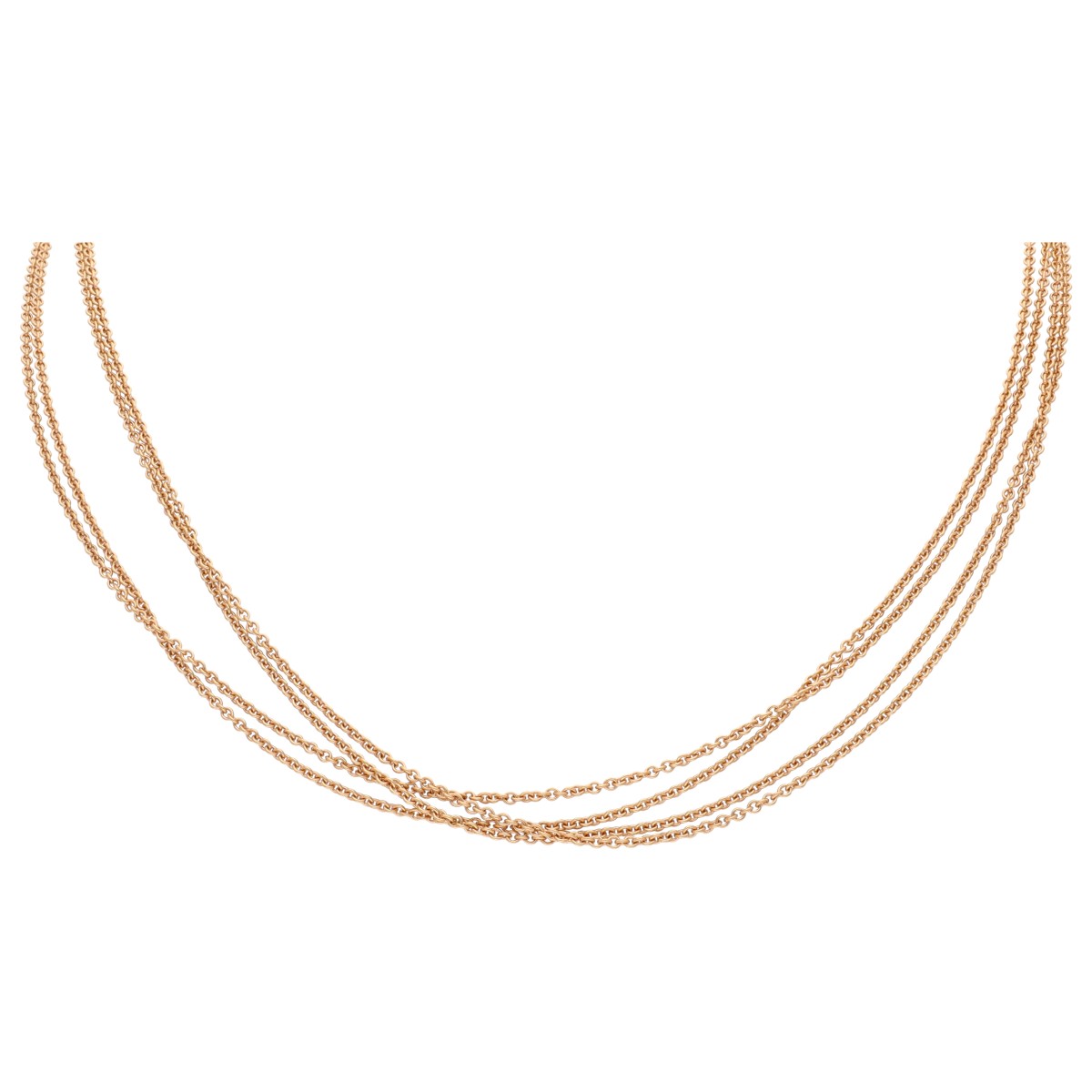 Goudwisselkantoor auction: Balestra 18K roségouden collier bezet met saffier