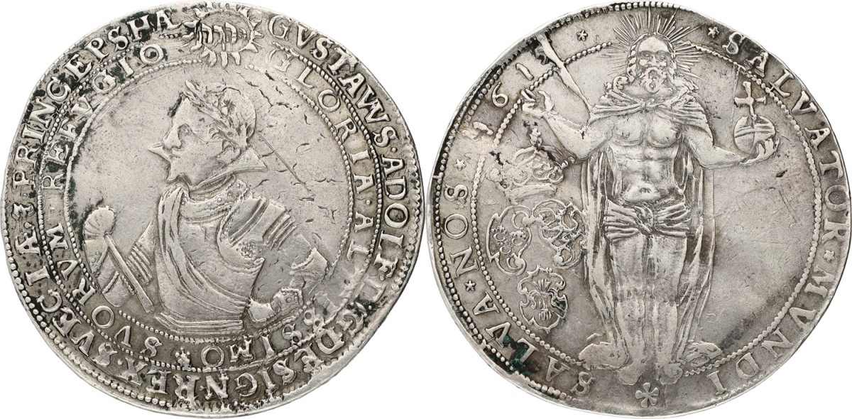 Goudwisselkantoor auction: Sweden. Gustav II Adolf. Riksdaler. 1615. VF