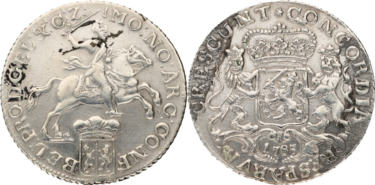 Goudwisselkantoor auction: Halve Zilveren Rijder. Gelderland. 1785. VF