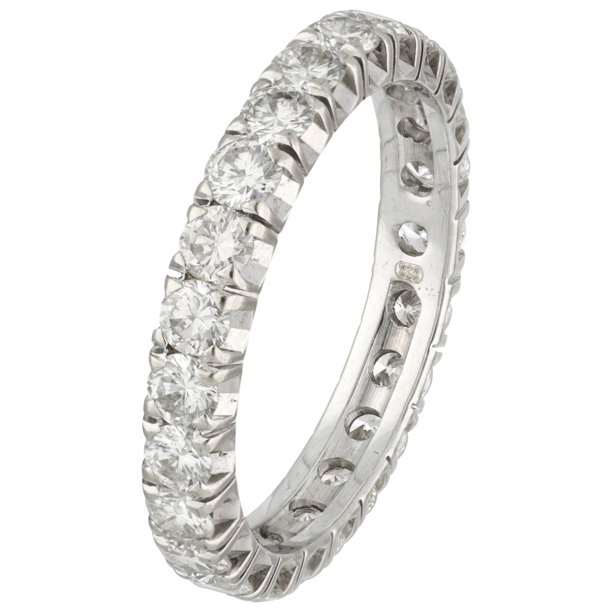 Goudwisselkantoor auction: 18K Witgouden alliance ring bezet met diamant