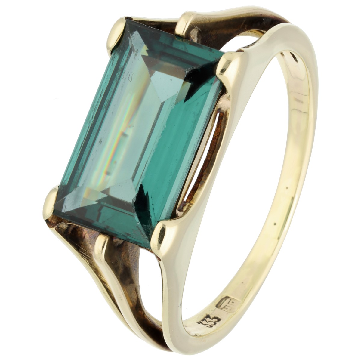 Goudwisselkantoor auction: 8K Yellow gold ring set with approx. 2.82 ct. tourmaline