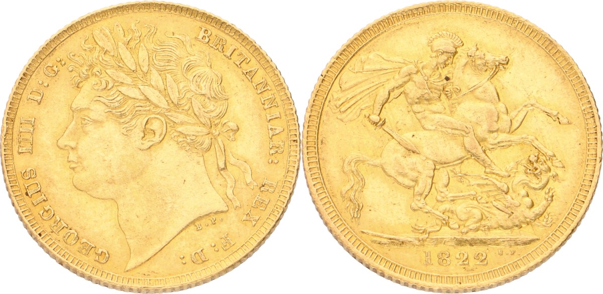Goudwisselkantoor auction: Great Britain. George IV. Souverain. 1822. XF