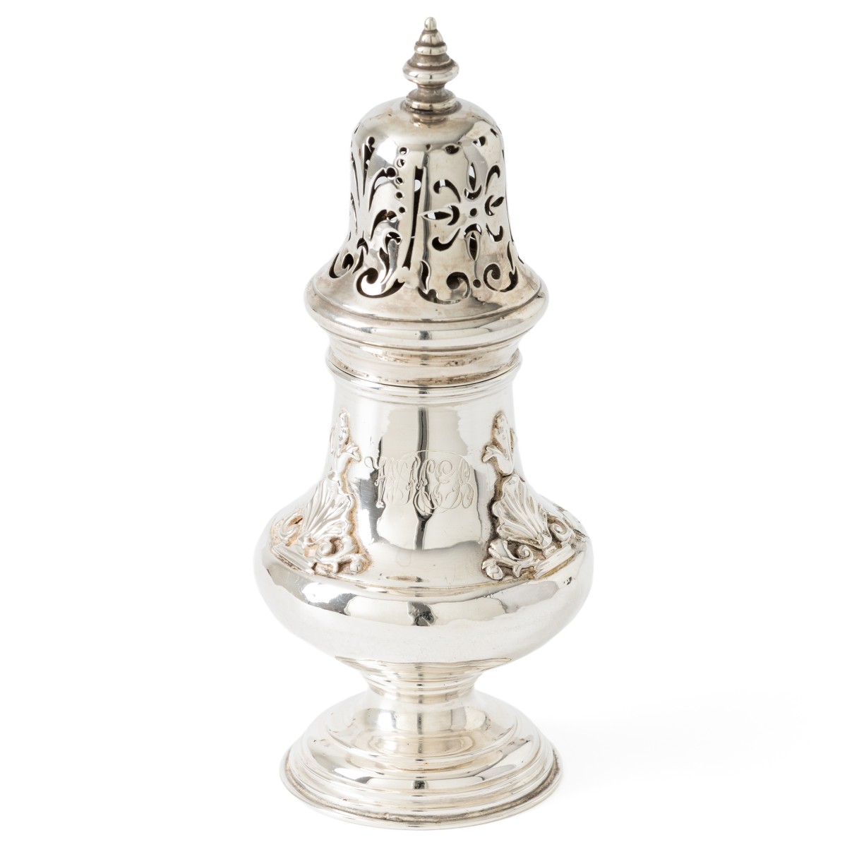 Goudwisselkantoor auction: No Reserve - Lodewijk XV strooibus, Hendrik Swierink, Amsterdam 1758, zilver