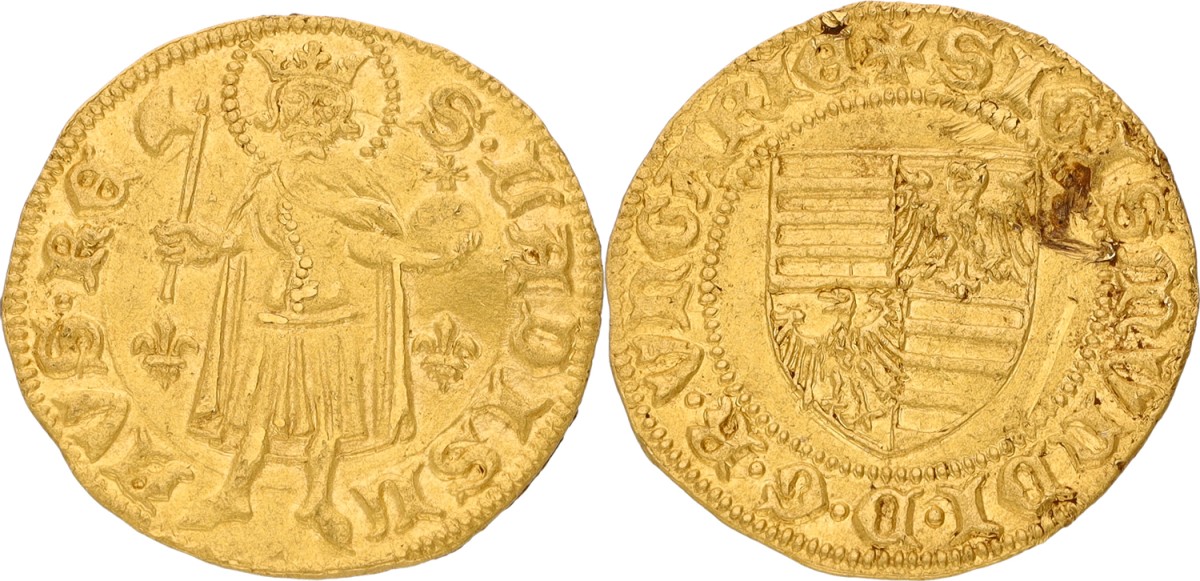 Goudwisselkantoor auction: Hungary. Sigismund of Luxembourg. Goldgulden. ND (1387 - 1389). XF