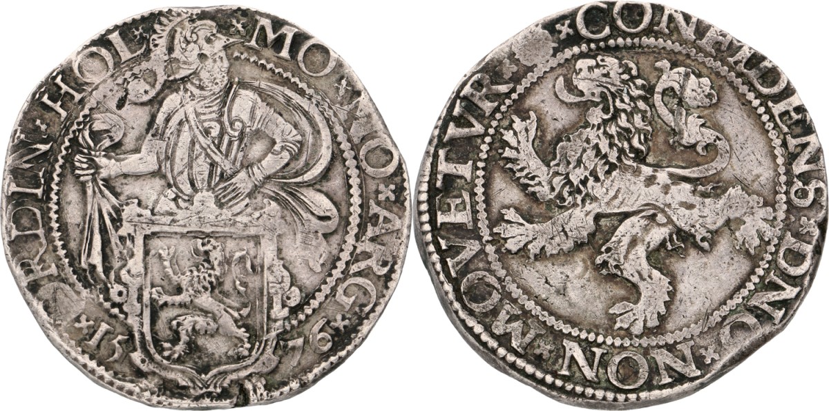 Goudwisselkantoor auction: Leeuwendaalder. Holland. 1576. VF -