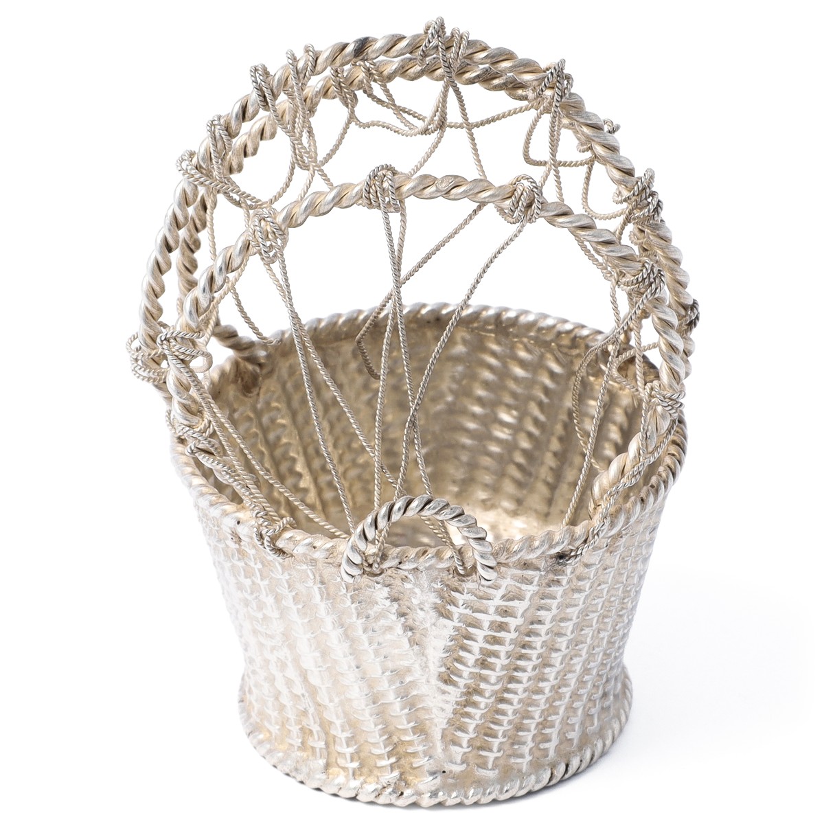 Goudwisselkantoor auction: No Reserve - Miniature diaper basket, Arnoldus van Geffen (1728-1769), Amsterdam 1740, silver