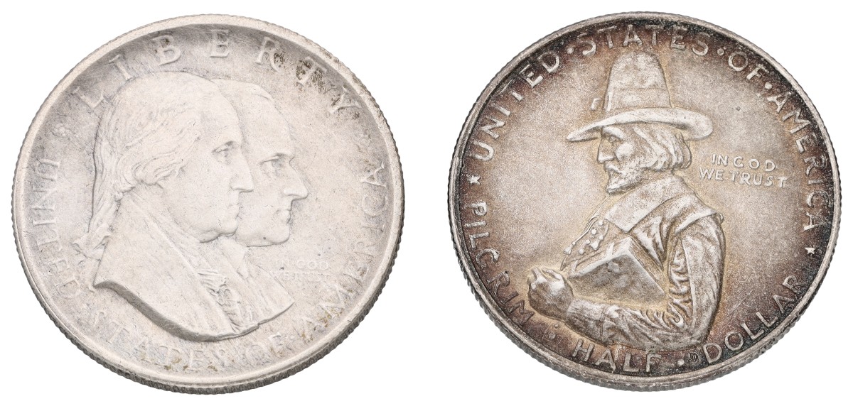 Goudwisselkantoor auction: USA. Lot (2) ½ dollar. Commemoratives. 1920 & 1926. AUnc