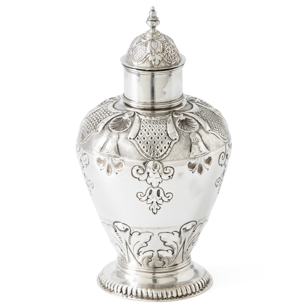 Goudwisselkantoor auction: No Reserve - Tea caddy, Casper Janszonius, Haarlem 1741, silver