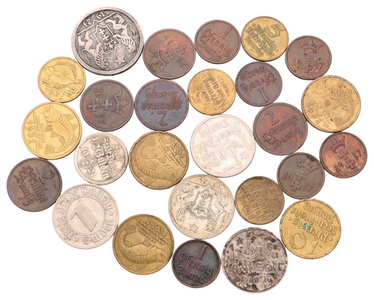 Goudwisselkantoor auction: German states. Danzig. Lot (25) Mixed. Average VF
