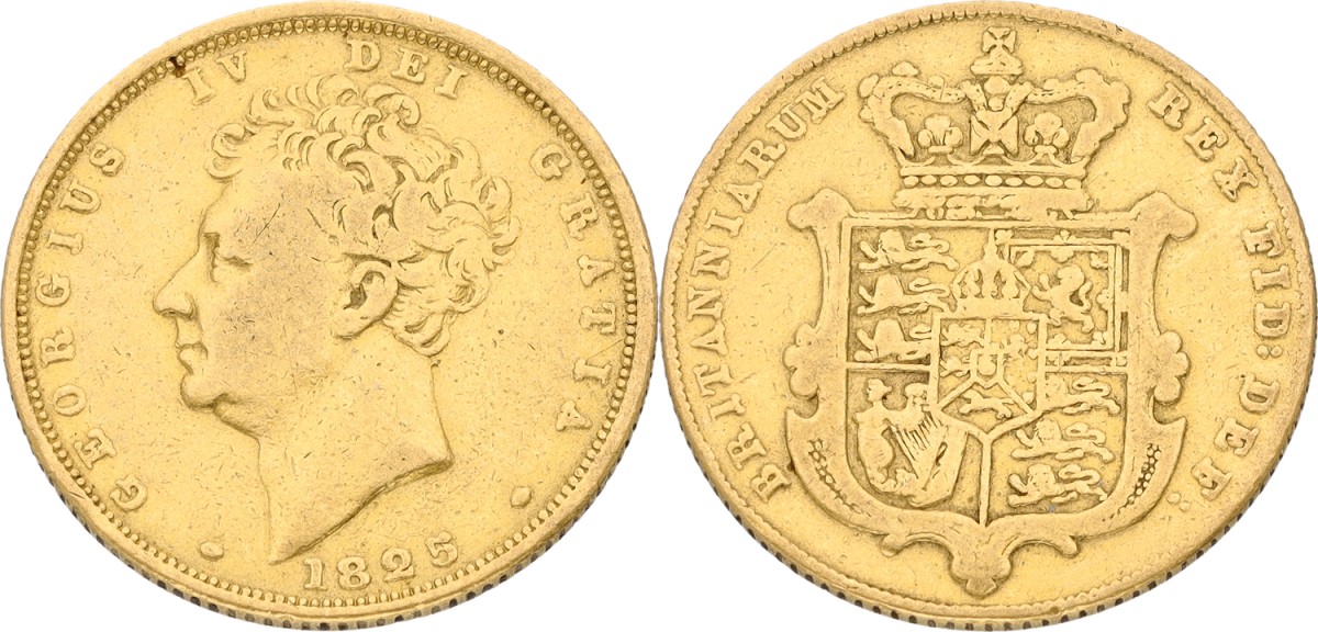 Goudwisselkantoor auction: Great Britain. George IV. Sovereign. 1825. F / VF