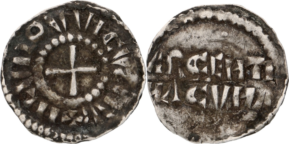 Goudwisselkantoor auction: Lotharingia. Strassbourg. Louis IV. Denier. ND (900-911 AD). VF