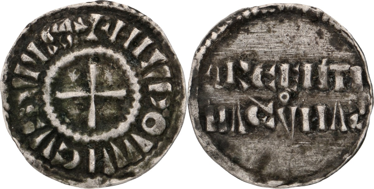 Goudwisselkantoor auction: Lotharingia. Strassbourg. Louis IV. Denier. ND (900-911 AD). VF