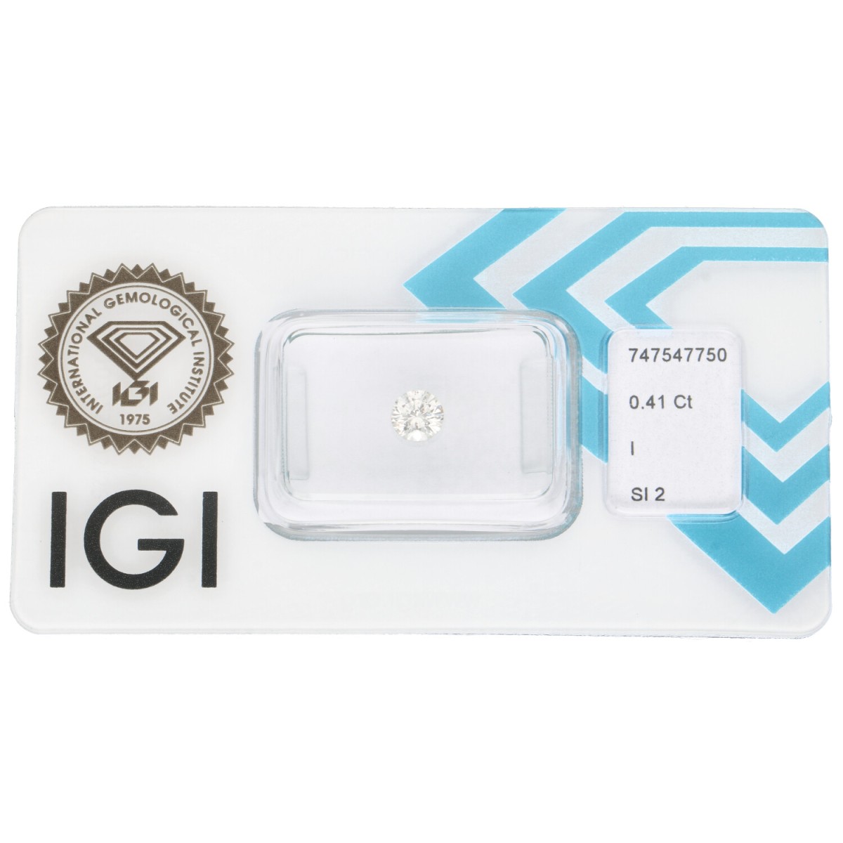 Goudwisselkantoor auction: 0.41 ct. Round Brilliant IGI certified natural diamond