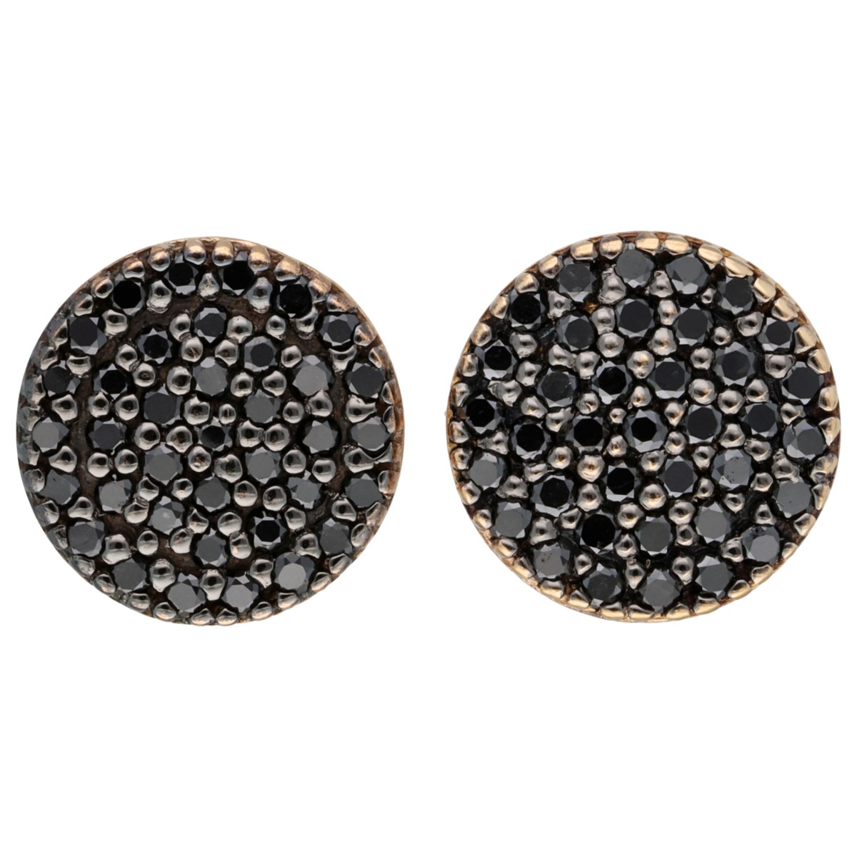 Goudwisselkantoor auction: Burato 'Big Black Diamonds' 18K Roségouden oorstekers bezet met diamant