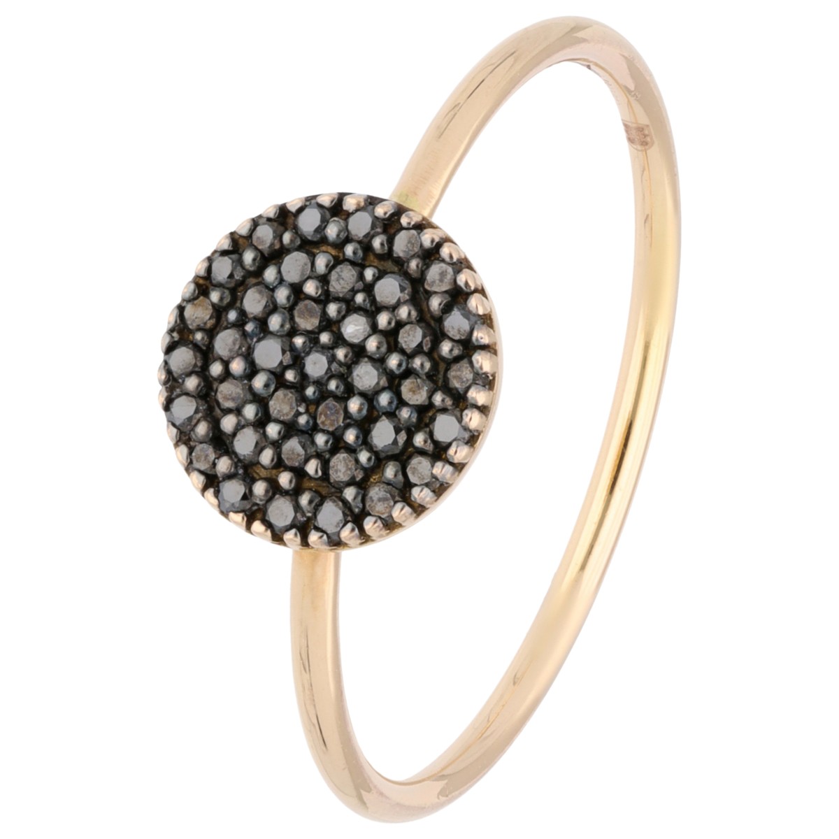 Goudwisselkantoor auction: Burato 'Big Black Diamonds' 18K Rose gold ring set with diamonds