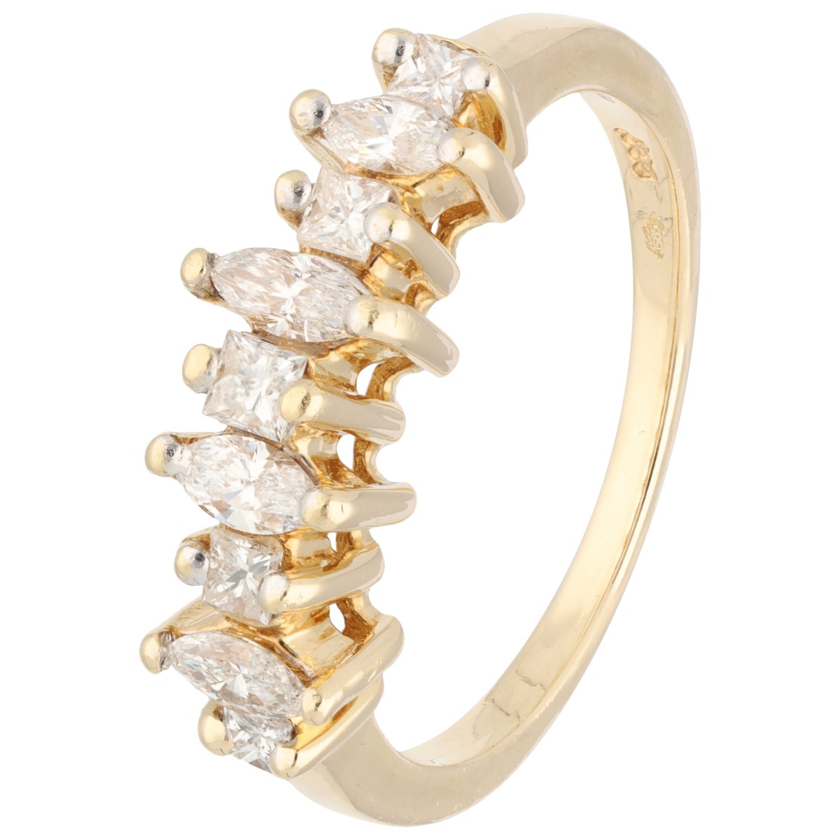 Goudwisselkantoor auction: 14K Geelgouden ring bezet met diamant