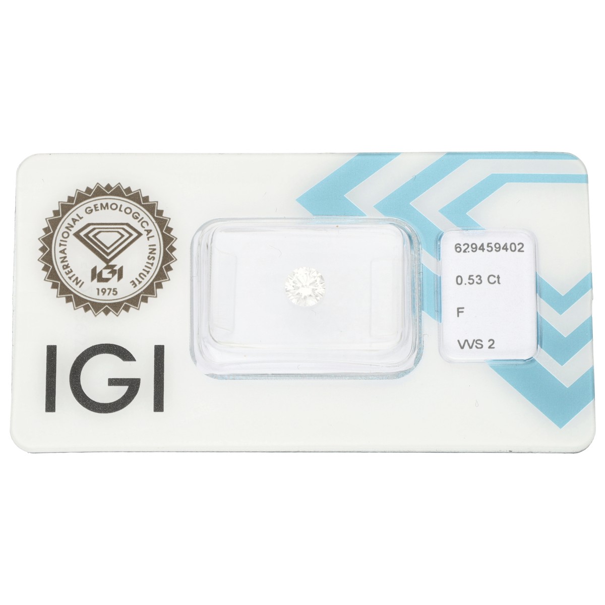 Goudwisselkantoor auction: 0.53 ct. Round Brilliant IGI certified natural diamond