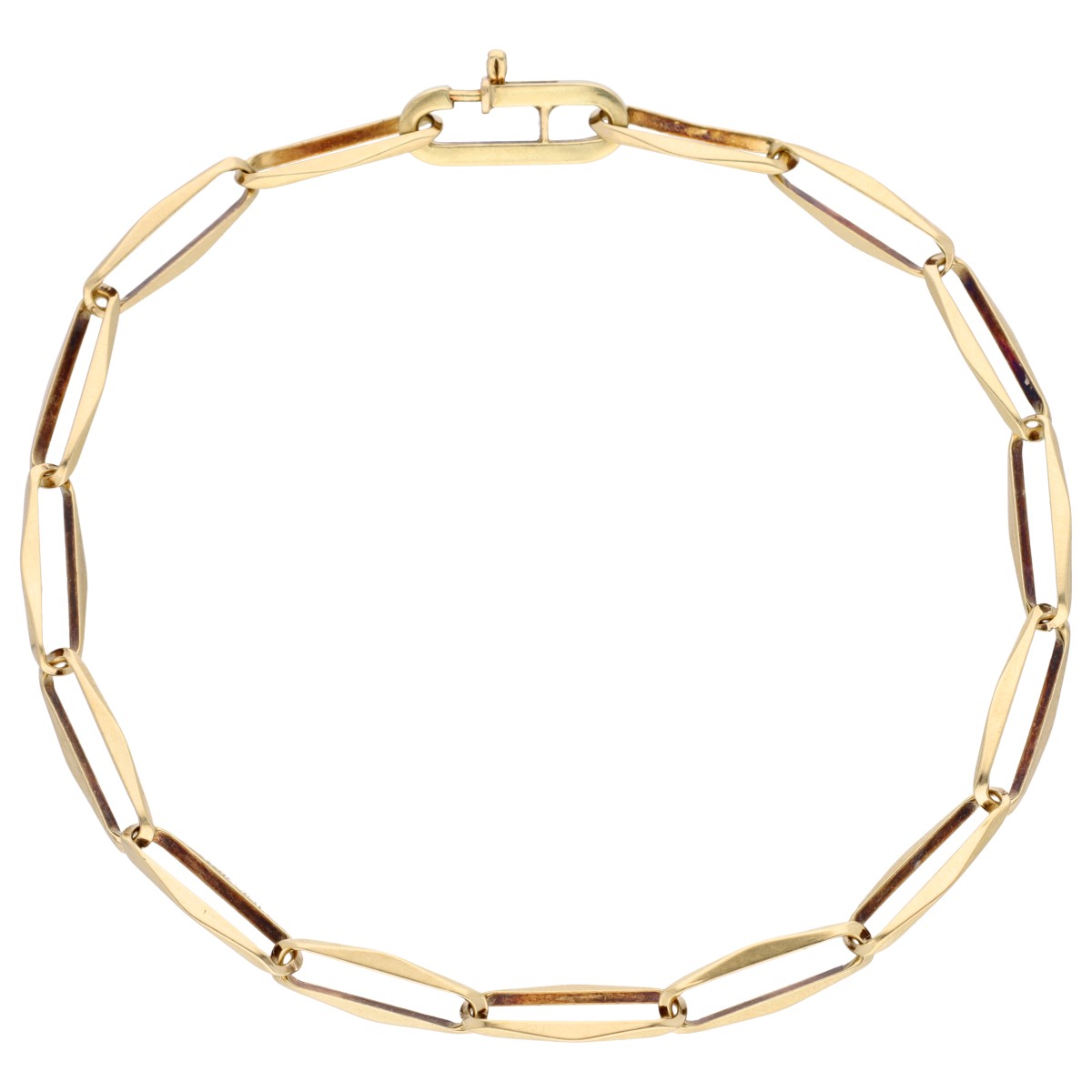 Goudwisselkantoor auction: 14K Geelgouden closed forever armband