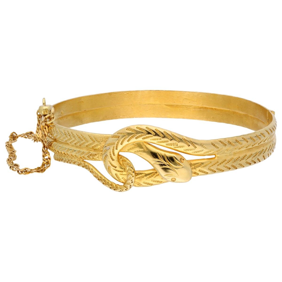 Goudwisselkantoor auction: 18K Geelgouden slang bangle armband