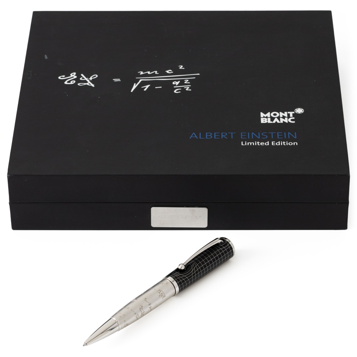 Goudwisselkantoor auction: Montblanc - Great Characters Albert Einstein Limited Edition 1500 - Balpen - Geplatineerd