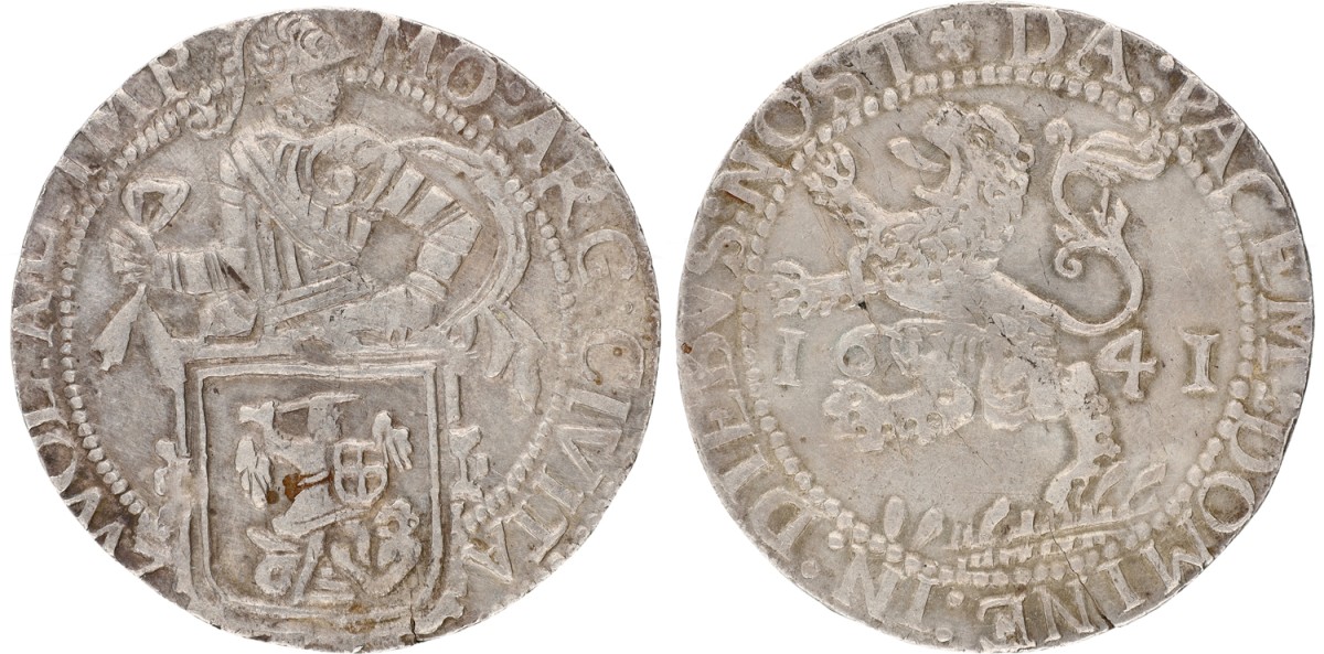 Goudwisselkantoor auction: Leeuwendaalder. Zwolle. 1641. VF +