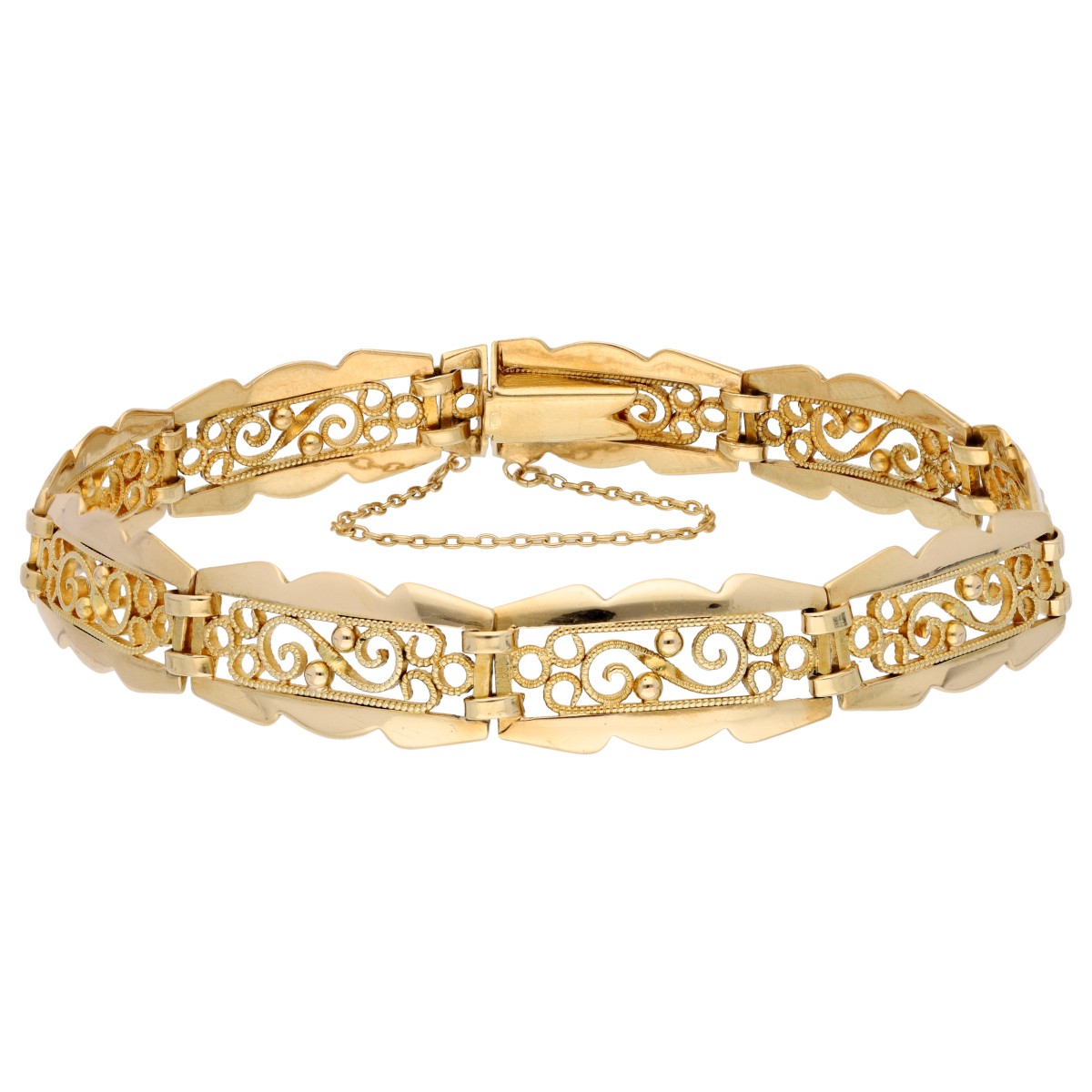 Goudwisselkantoor auction: 14K Geelgouden schakelarmband