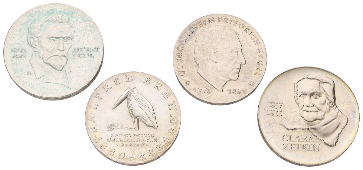 Goudwisselkantoor auction: Germany. DDR. Lot (4) 10 & 20 Mark. Average AUnc