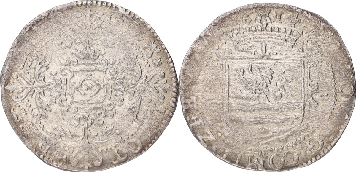 Goudwisselkantoor auction: Roosschelling van 6 stuiver. Zeeland. 1614. VF