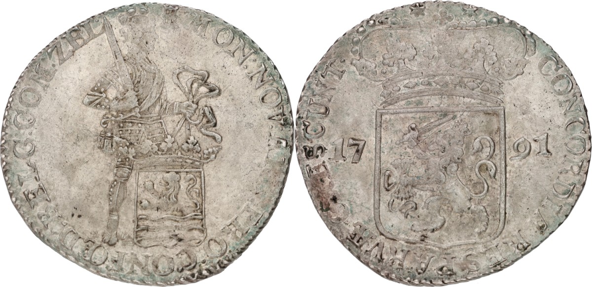 Goudwisselkantoor auction: Zilveren dukaat. Zeeland. 1791. VF +