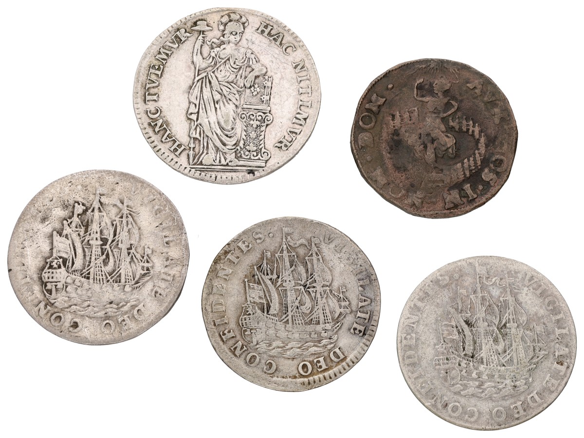 Goudwisselkantoor auction: Lot (5) Mixed lot. Holland & Zeeland. Average VF