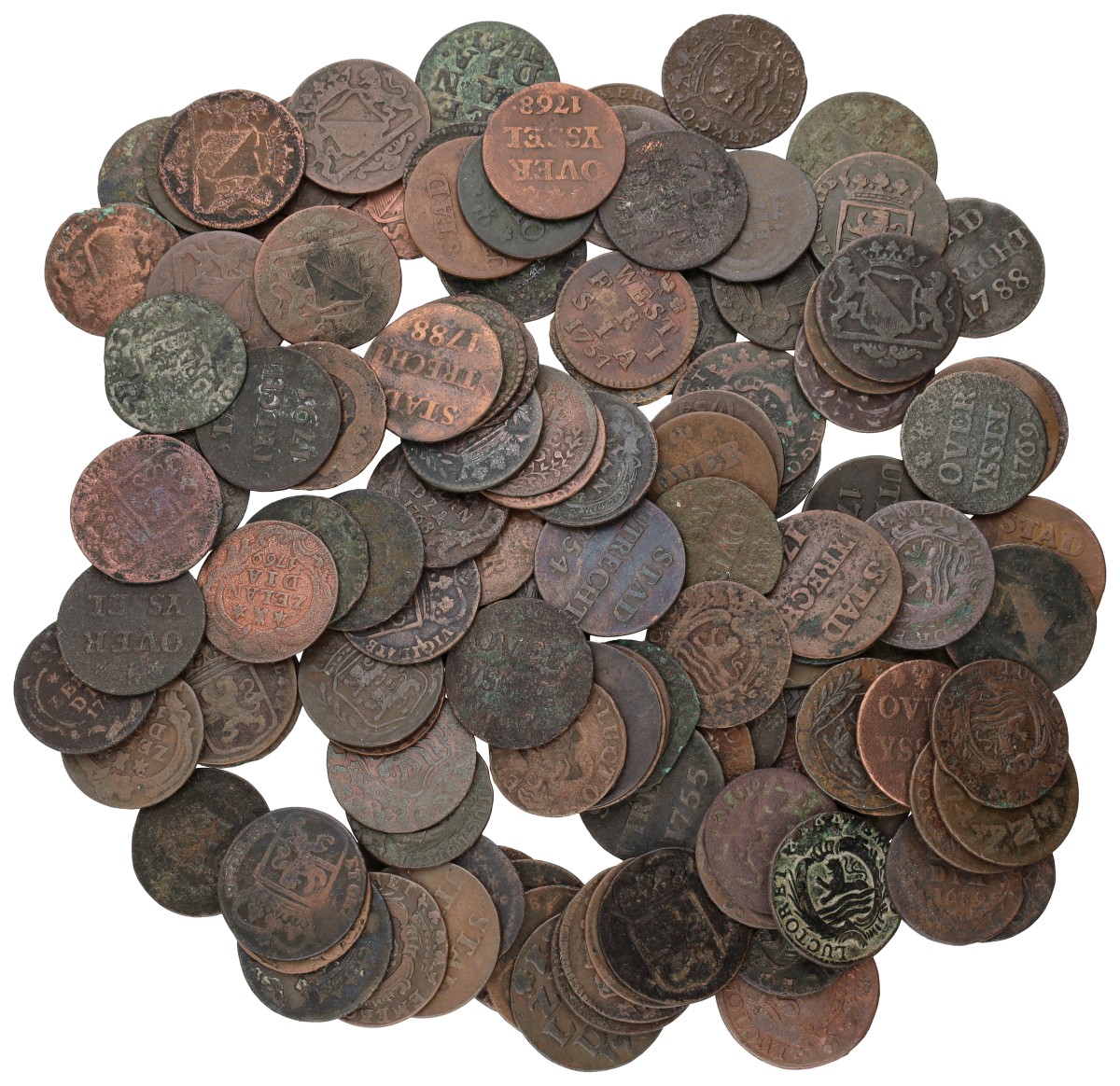 Goudwisselkantoor auction: Lot (121) Duiten. Provinciaal. Average VF