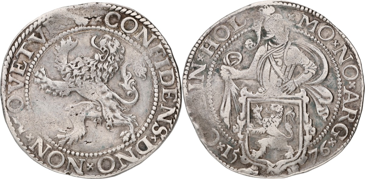 Goudwisselkantoor auction: Leeuwendaalder op Hollandse muntvoet. Holland. 1576. VF +