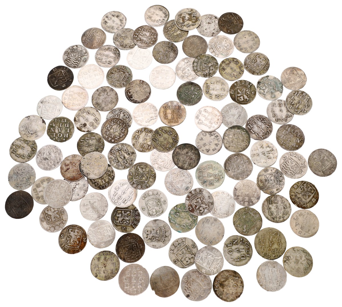 Goudwisselkantoor auction: Lot (100) Dubbele wapenstuivers. Provinciaal. Average VF