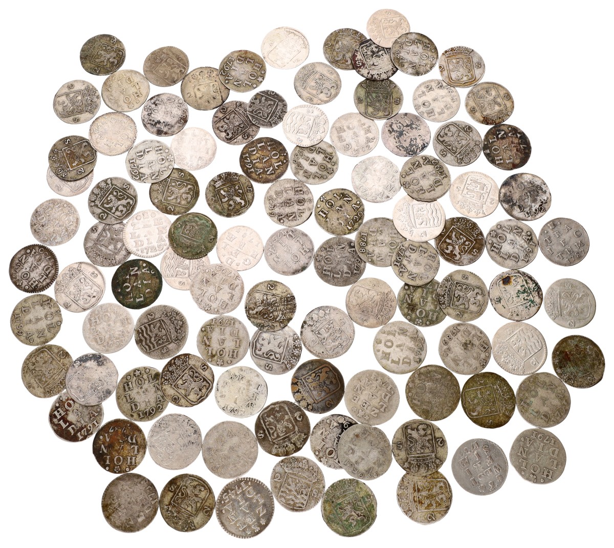 Goudwisselkantoor auction: Lot (100) Dubbele Wapenstuivers. Provinciaal. Average VF