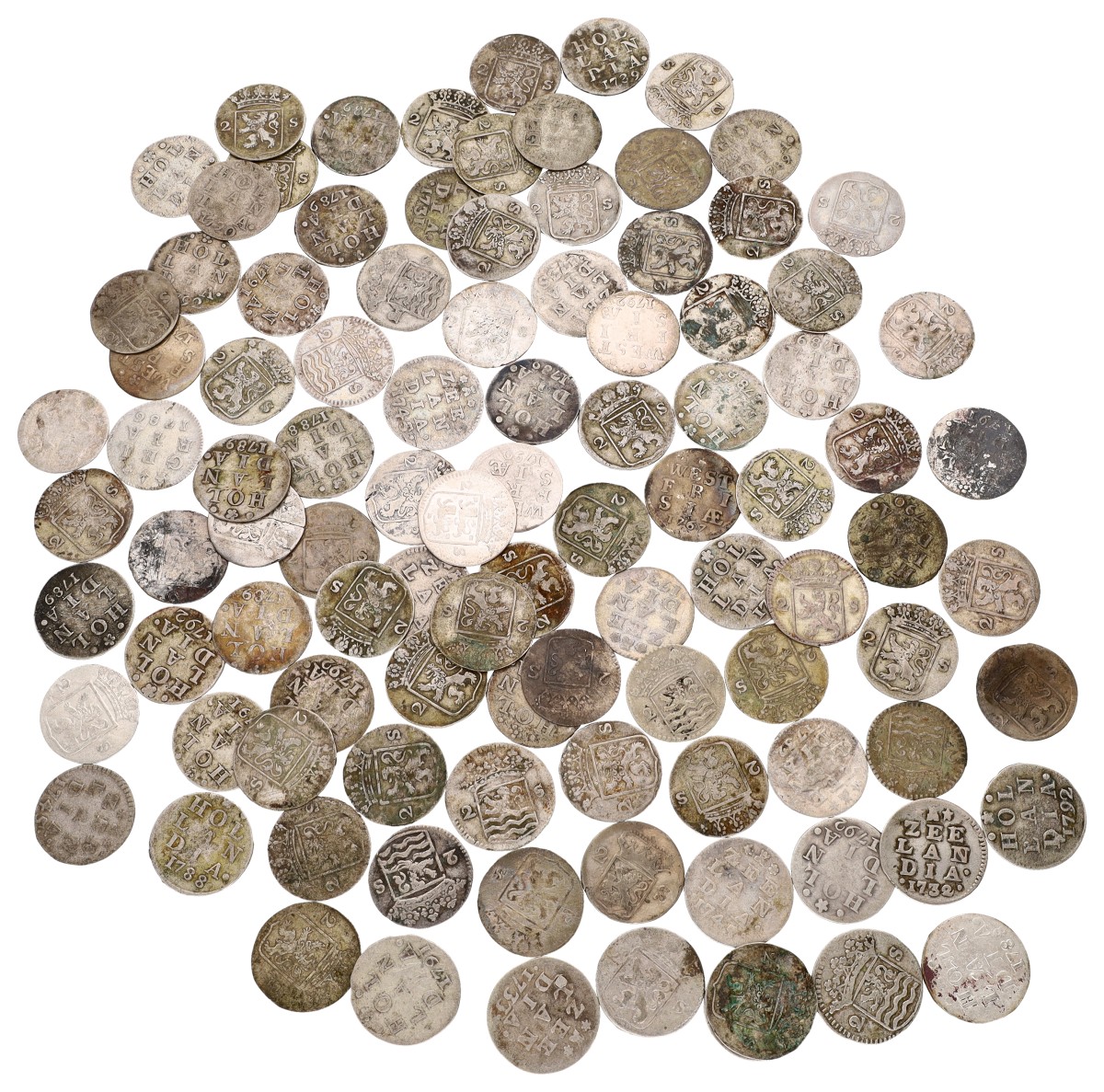 Goudwisselkantoor auction: Lot (100) Dubbele Wapenstuivers. Provinciaal. Average VF