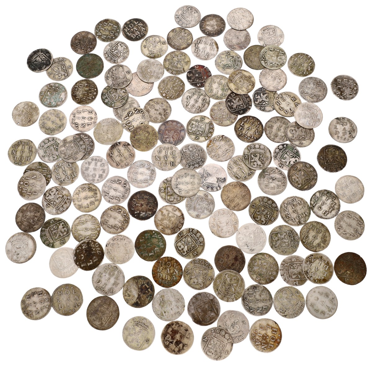 Goudwisselkantoor auction: Lot (124) Dubbele Wapenstuivers. Provinciaal. Average VF