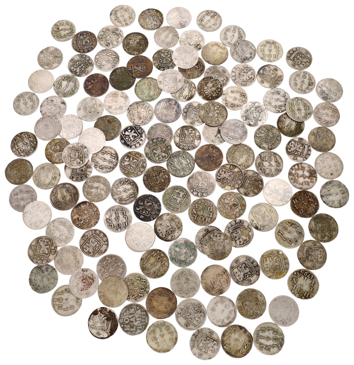 Goudwisselkantoor auction: Lot (130) Dubbele Wapenstuivers. Provinciaal. Average VF