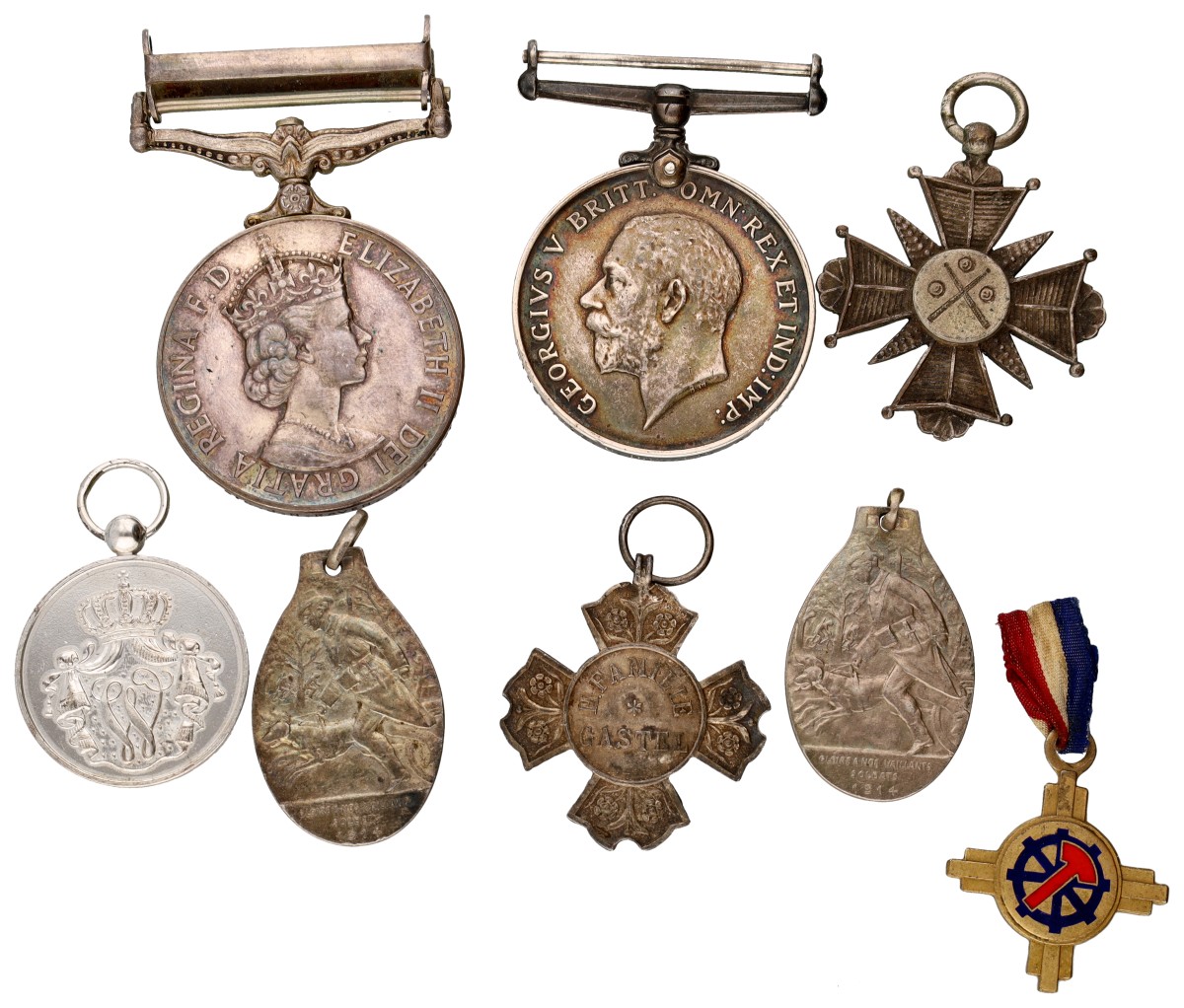Goudwisselkantoor auction: Europe. Lot (8) Mixed lot. Incl. Campaign service medal Borneo