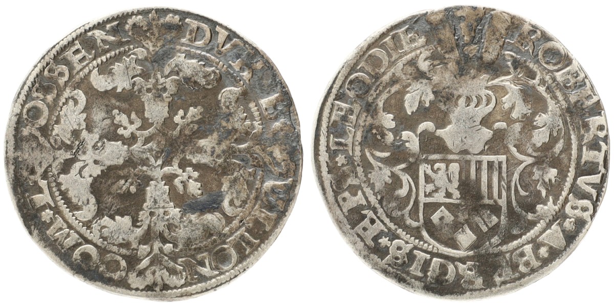 Goudwisselkantoor auction: Sprenger of 5 Patards. Luik. Robert de Berghes. ND (1560). VF