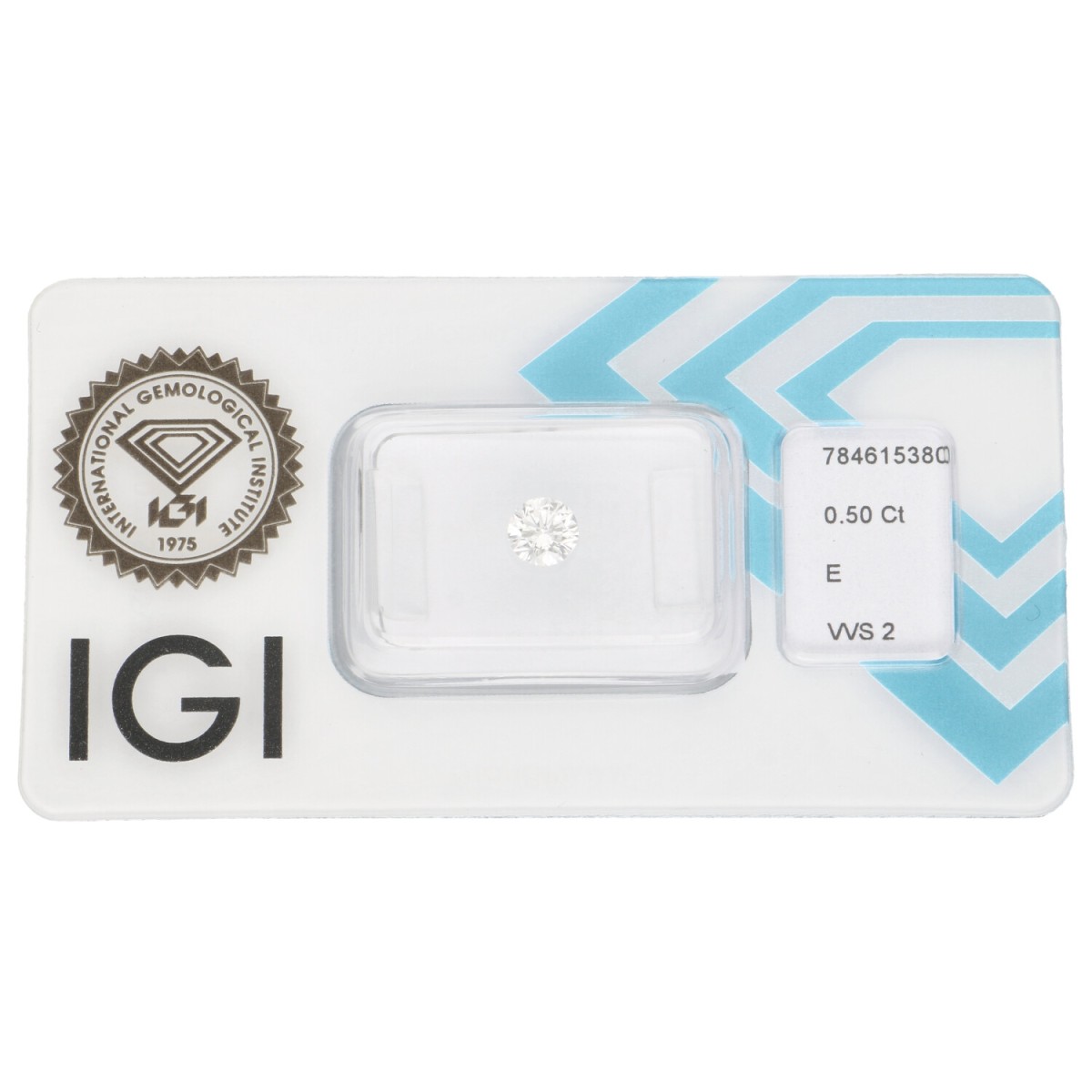 Goudwisselkantoor auction: 0.50 ct. Round Brilliant IGI certified natural diamond