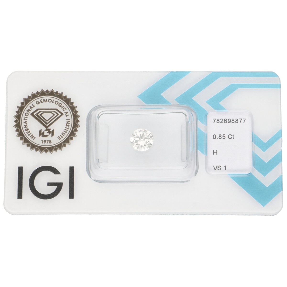 Goudwisselkantoor auction: 0.85 ct. Round Brilliant IGI certified natural diamond
