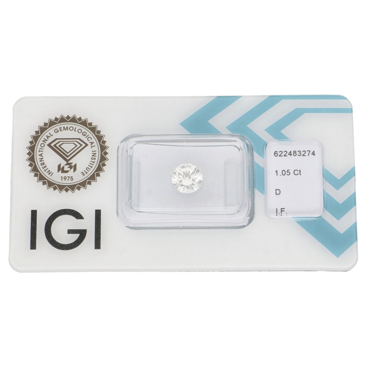 Goudwisselkantoor auction: 1.05 ct. Round Brilliant IGI certified natural diamond