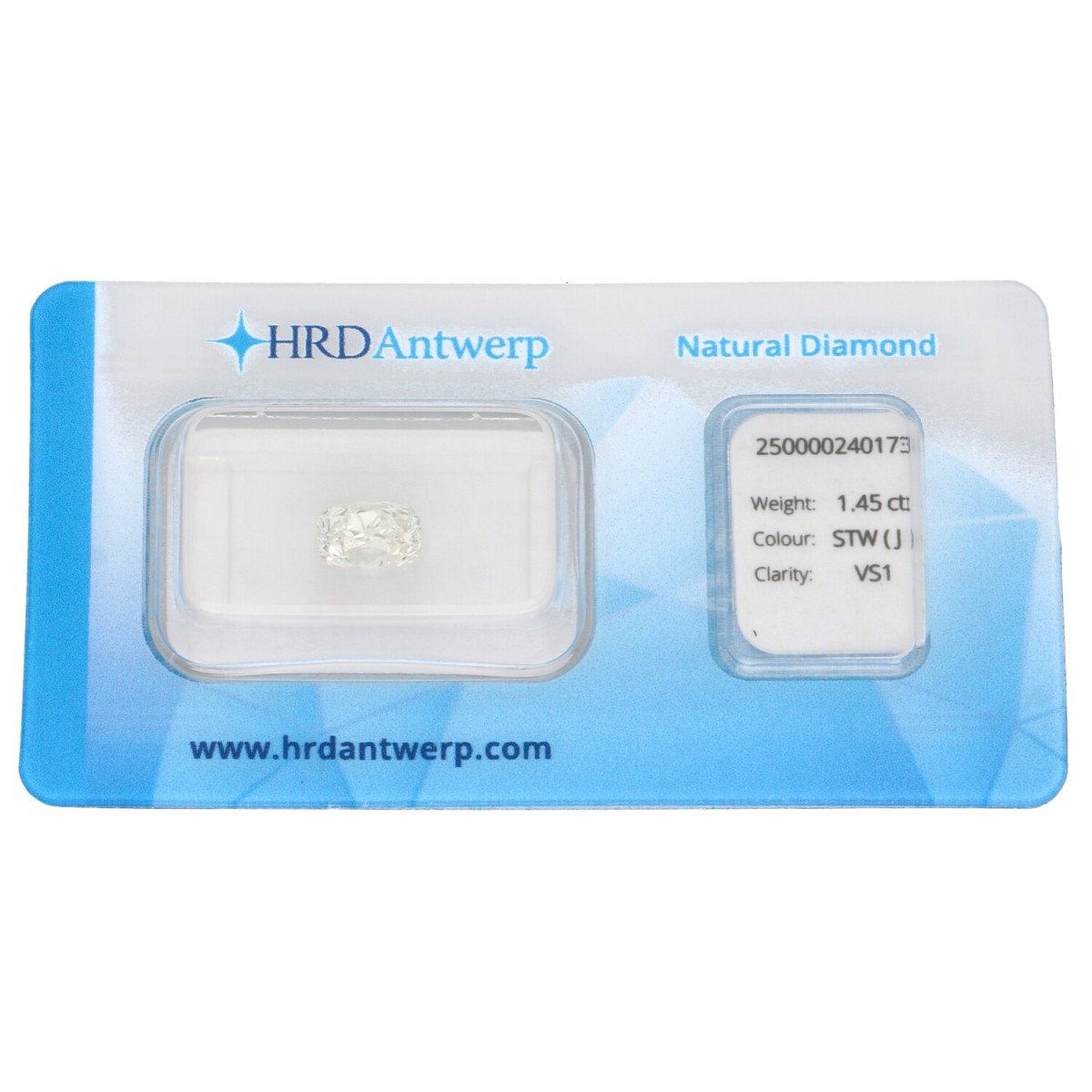 Goudwisselkantoor auction: 1.45 ct. Old Mine Cut HRD certified natural diamond