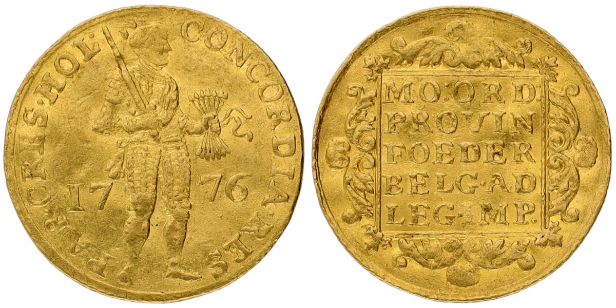 Goudwisselkantoor auction: Gouden Dukaat. Holland. 1776. VF