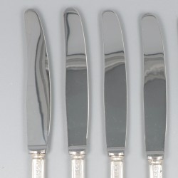 6-delige set messen zilver.