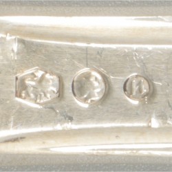 6-delige set messen zilver.